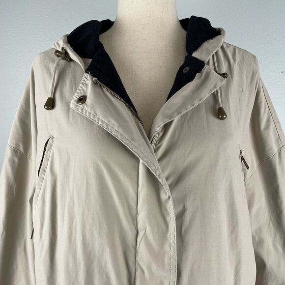 Nordstroms Women's Cream Hooded Jacket Size 3X EUC - Picture 2 of 8